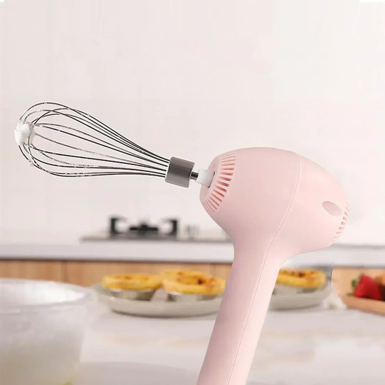 Accessorio per frullatore Macchina per schiacciapatate da cucina Frullino per le uova wireless Motore da 30 W Compatibile con stoccaggio Componenti staccabili