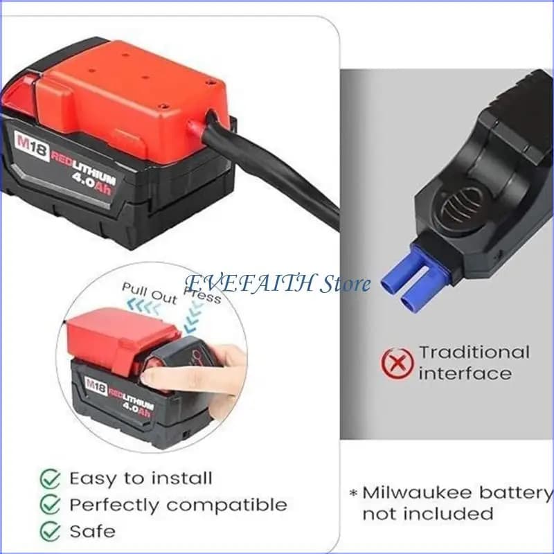 Adattatore per cavo avviamento batteria 124B 18V 8AWG Cavo avviamento automatico per avviamento emergenza utilizzando