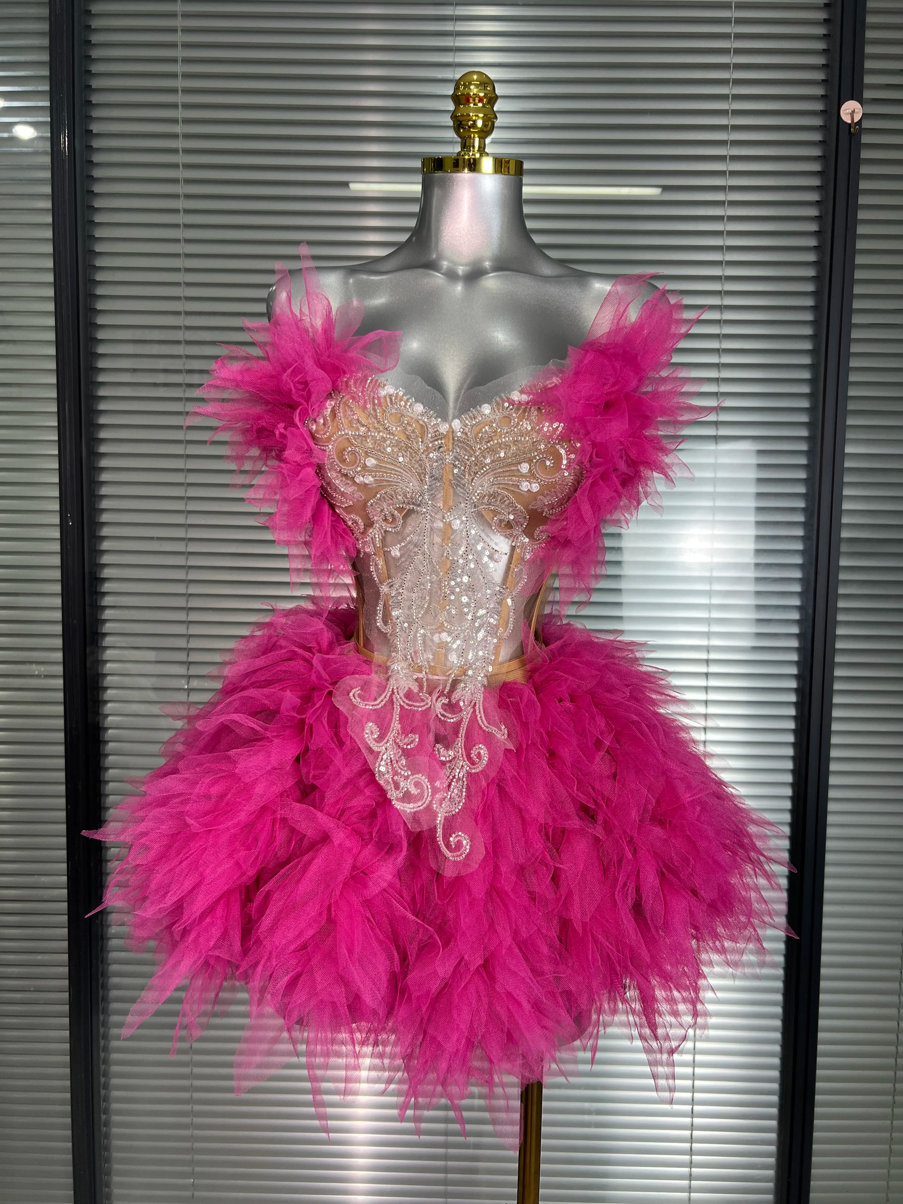 INS Nuovo set sexy in due pezzi da donna Celebrity Silver Night Club Gonna adatta al costume da spettacolo teatrale