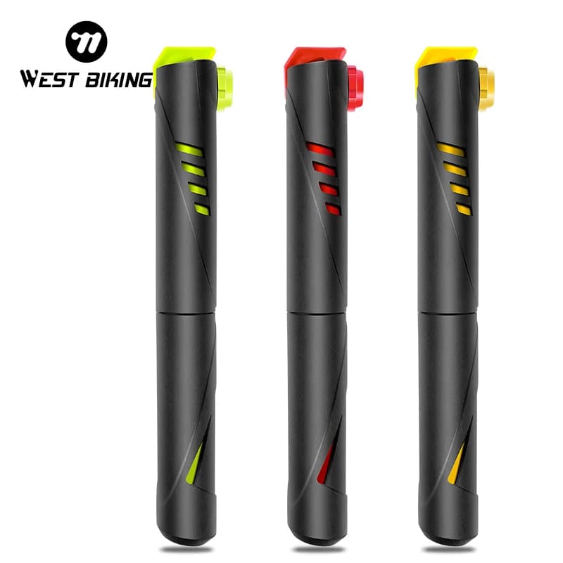 WEST BIKING Portable Bicycle Mini Hand Pump Cycling Air Pump Ball Ballon gonfiatore per pneumatici Schrader Presta Valve MTB Road Bike Pump