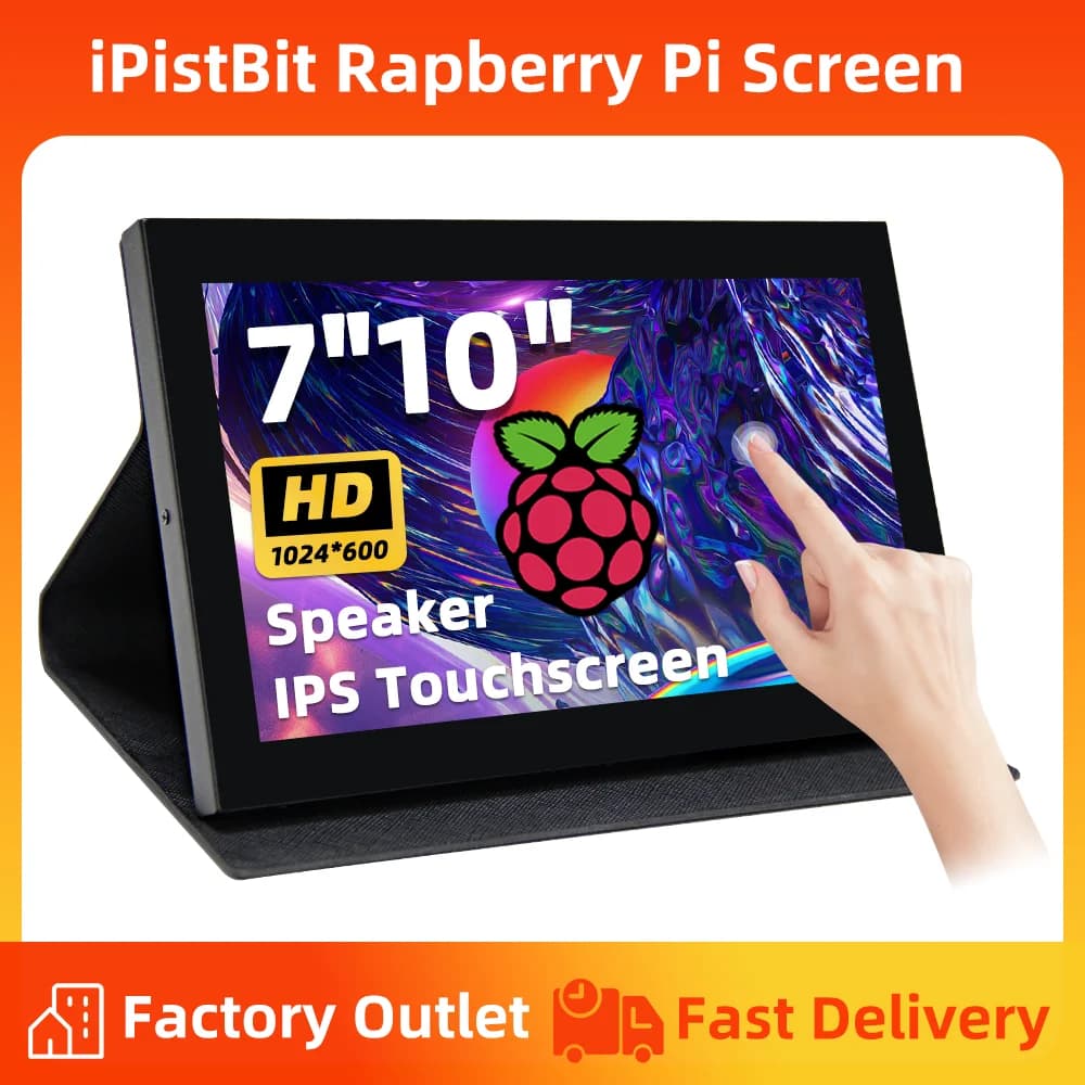 7 inch capacitive touch screen for 1024*600 IPS LCD PC with case for Raspberry Pi Orange Pi