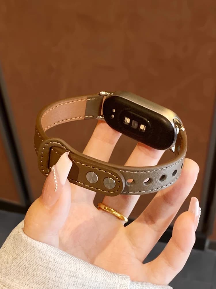 Cinturino in pelle per Xiaomi mi band 10/9/8 miband Accessori per orologi da polso Bracciale sottile Correa mi smart band 10 Cintura di ricambio