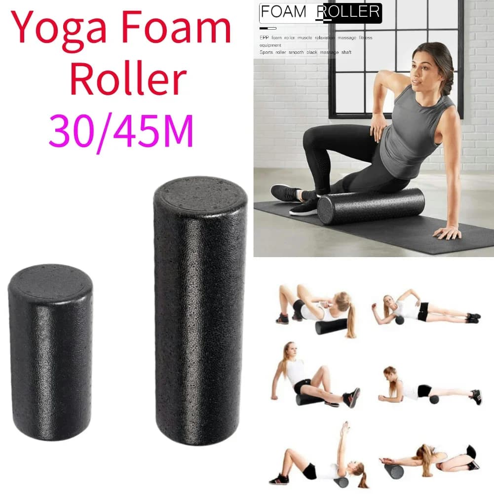 Yoga Pilates Foam Roller Massage Exercise Foam Roller Training Gym Back Roller Fitness Equipment 30/45cm Muscle Massage Roller