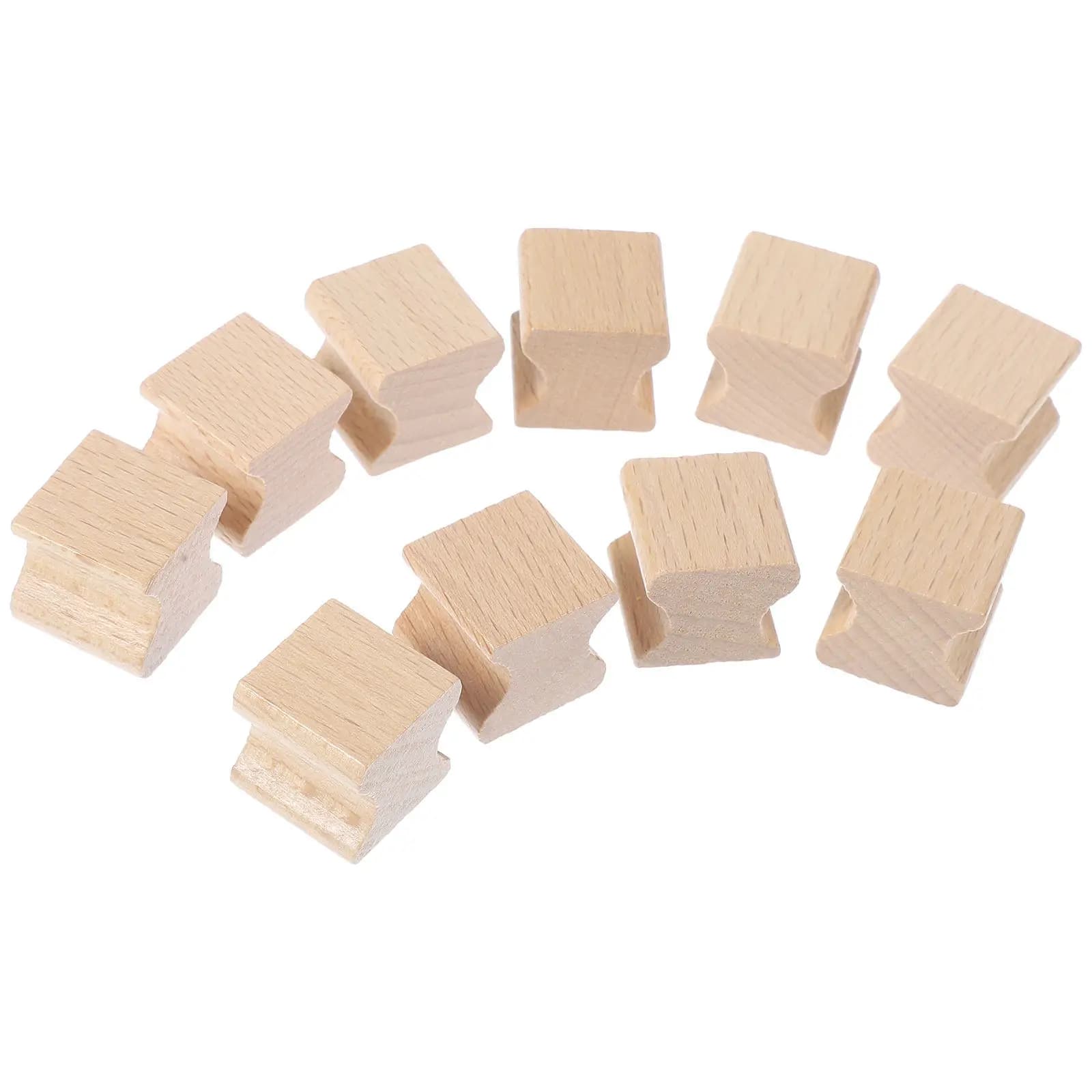 10Pcs Blank Wood Stamper Set Exquisite Wooden Stamp for DIY Crafting Scrapbooking Invitation Letters Cards Journaling Fun