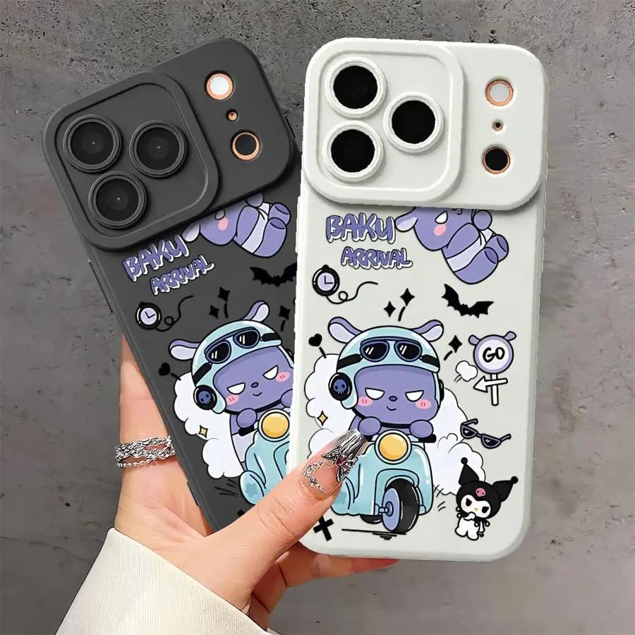Case for Apple iPhone 17 Pro Max 13 16 14 Air 11 15 Pro 12 Plus TPU Phone Cover Cartoon Sanrio Kuromi