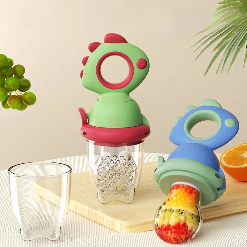 Ciuccio per frutta e verdura in silicone per neonati Bambino rotante Alimentatore per alimenti supplementare per bambini Massaggiagengive Utensili per l'alimentazione del succo