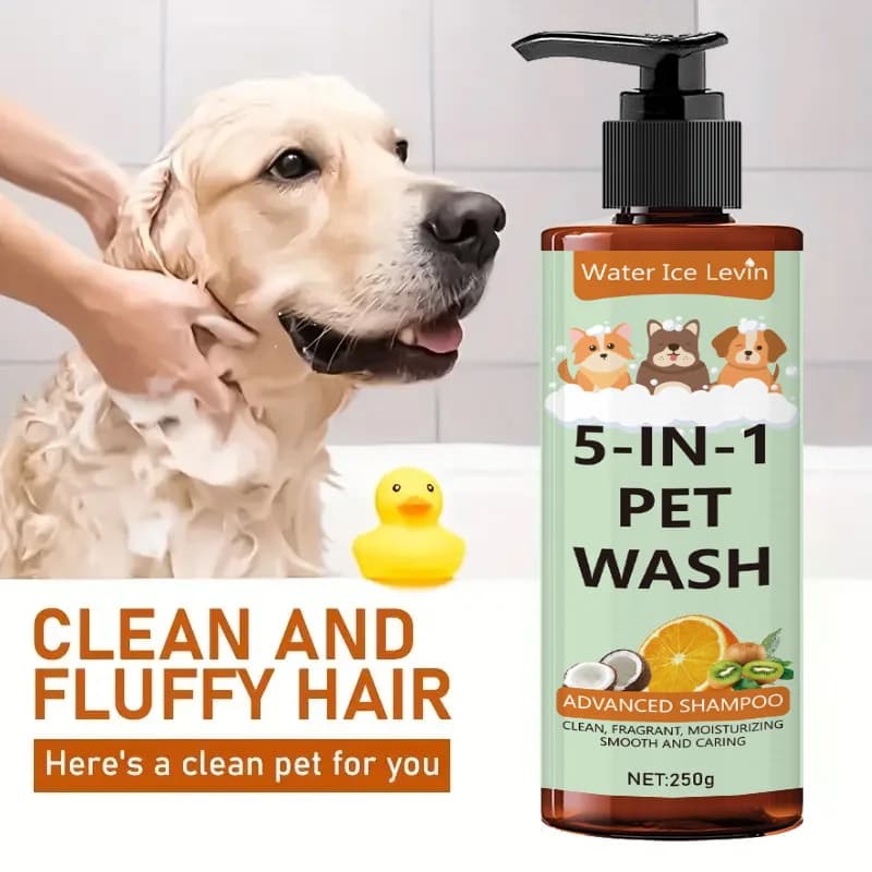Shampoo e balsamo e gel doccia 5 in 1 Natural Coconut Pet 3 in 1, pulizia delicata, pelle lenitiva, creazione di lucentezza per capelli, sicuro e sano, adatto per gatti e cani