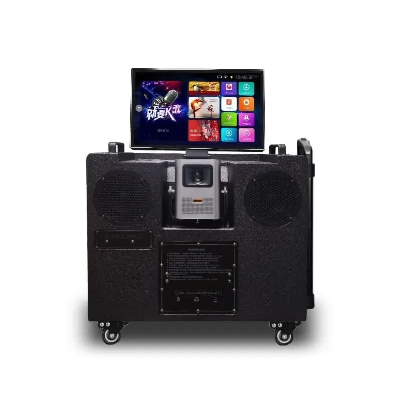 Macchina audio per proiezione ad alta potenza per famiglie, per esterni, tutto in uno, con schermo gigante, karaoke, Bluetooth, audio per balli di gruppo.