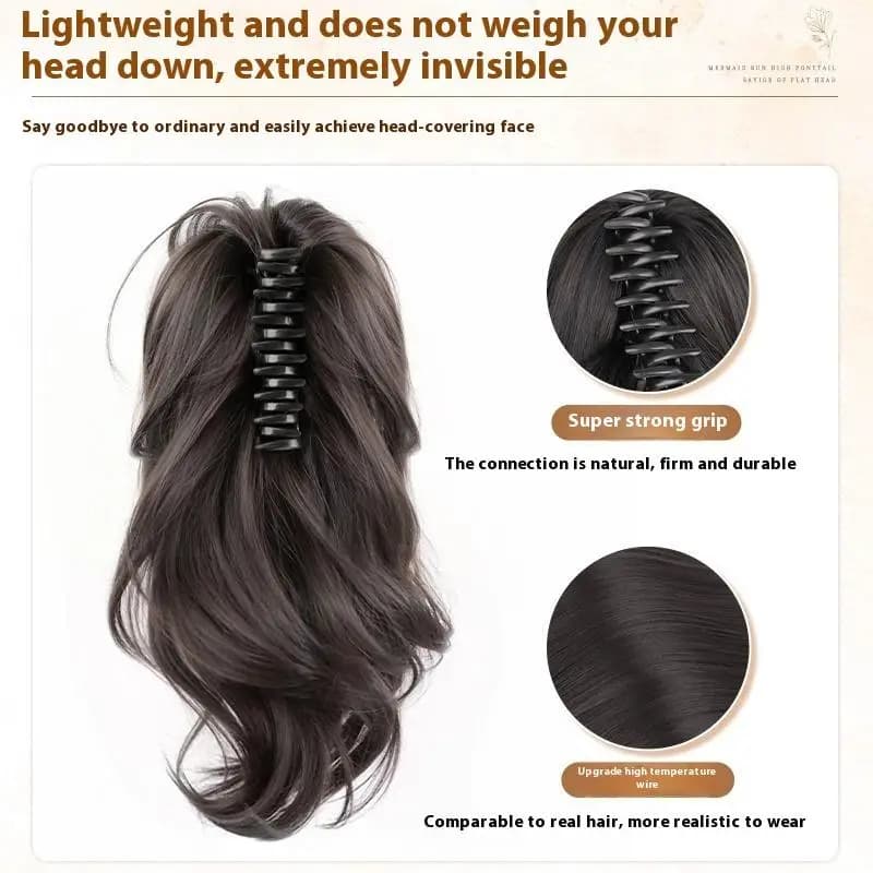 NEW Synthetic Horsetail with Crab Clip, Extension Voluminous Curly Hair, Women's Horsetail Accessories for Party and Daily Use, DIY