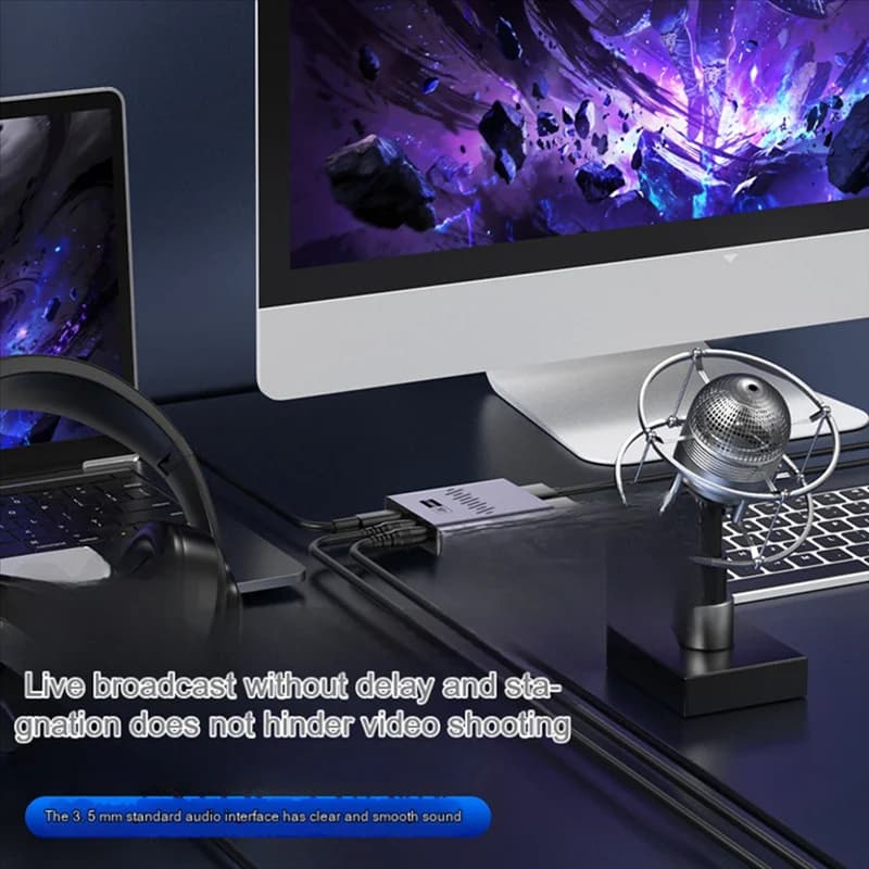 -Scheda di acquisizione video compatibile USB3.0/4K HD per telefono cellulare Fotocamera da gioco portatile Registrazione dal vivo Durevole Facile da usare