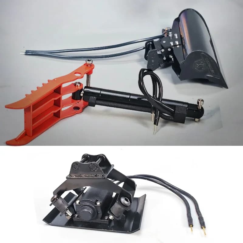 Pinza elettrica a sgancio rapido in metallo/secchio per trincea/manomissione Mini strumenti di estensione per escavatore RC Accessori per auto JXmodel