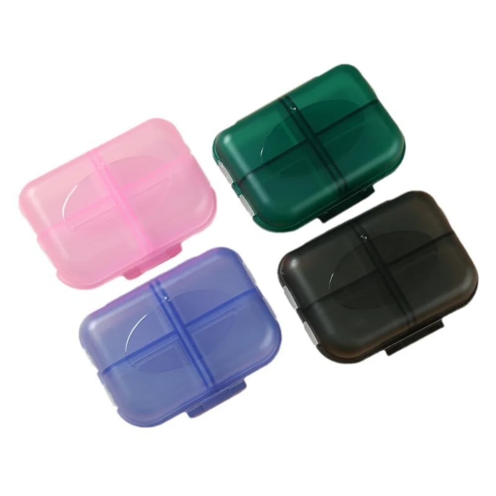 New Premium Portable Container for Pills with 8 Departments, Weekly Organizer for Medicinal, Vitamins and Fish Oils