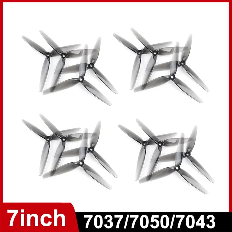 12Pairs HQProp 7X3.7X3 7037 / 7X5X3 7050 / 7X4X3 7043 / 7.5X3.7X3 7537 3-Blades CW CCW PC FPV Propeller 7inch RC Drone Props