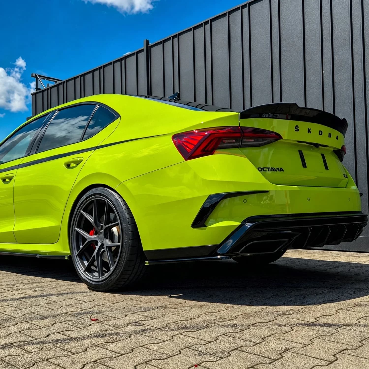 Rear Bumper Valance For Skoda Octavia RS Mk4 Hatchback 2020 2021 2022 2023 2024 Car Diffuser Splitter Modification Cover Tuning