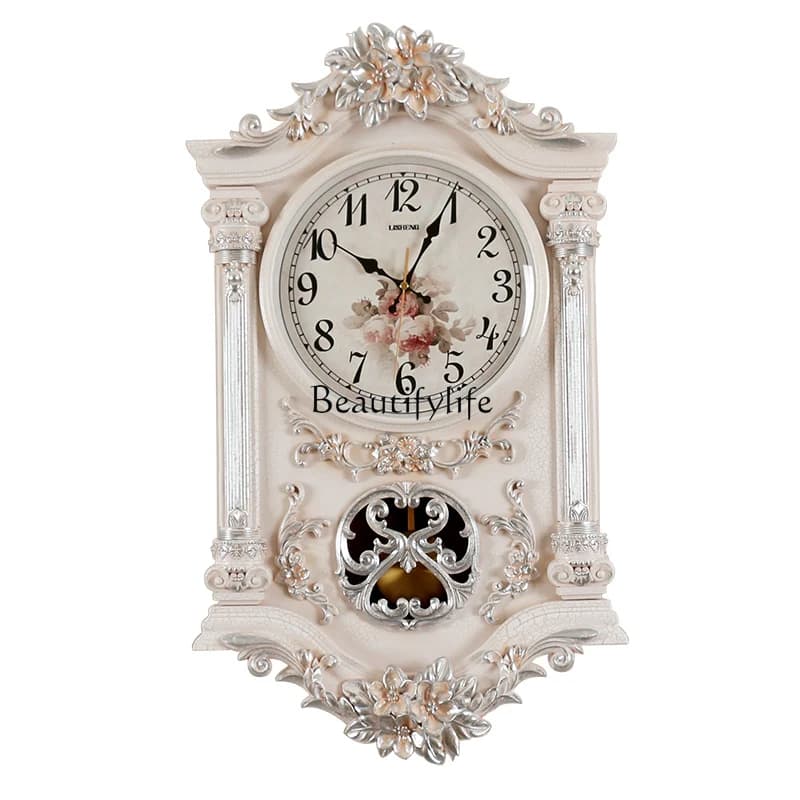 Orologio da parete creativo per soggiorno, arte semplice, orologio al quarzo silenzioso personalizzato, decorazione europea moderna per la casa