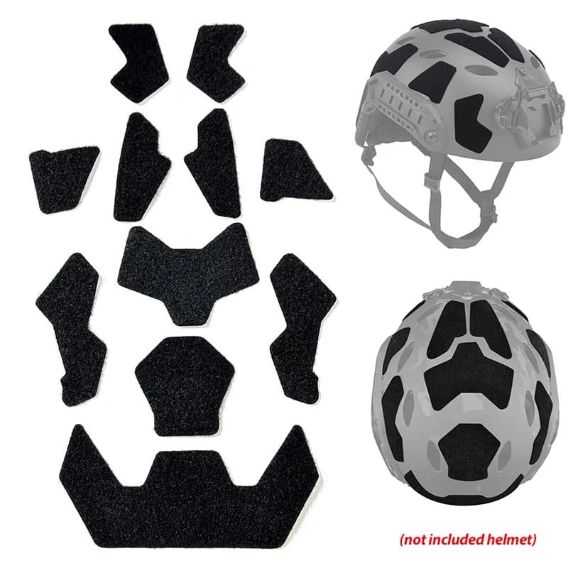 1 set kit imbottitura per casco autoadesivo casco dal taglio super alto Velcros nastro universale adesivi imbottitura per casco per casco da calcio