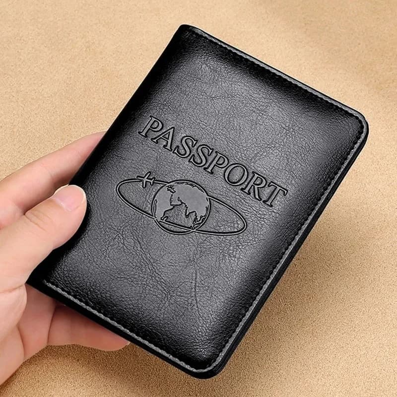 Unisex passport case in real leather with RFID passport holder ID card holder Travel wallet for Wowen
