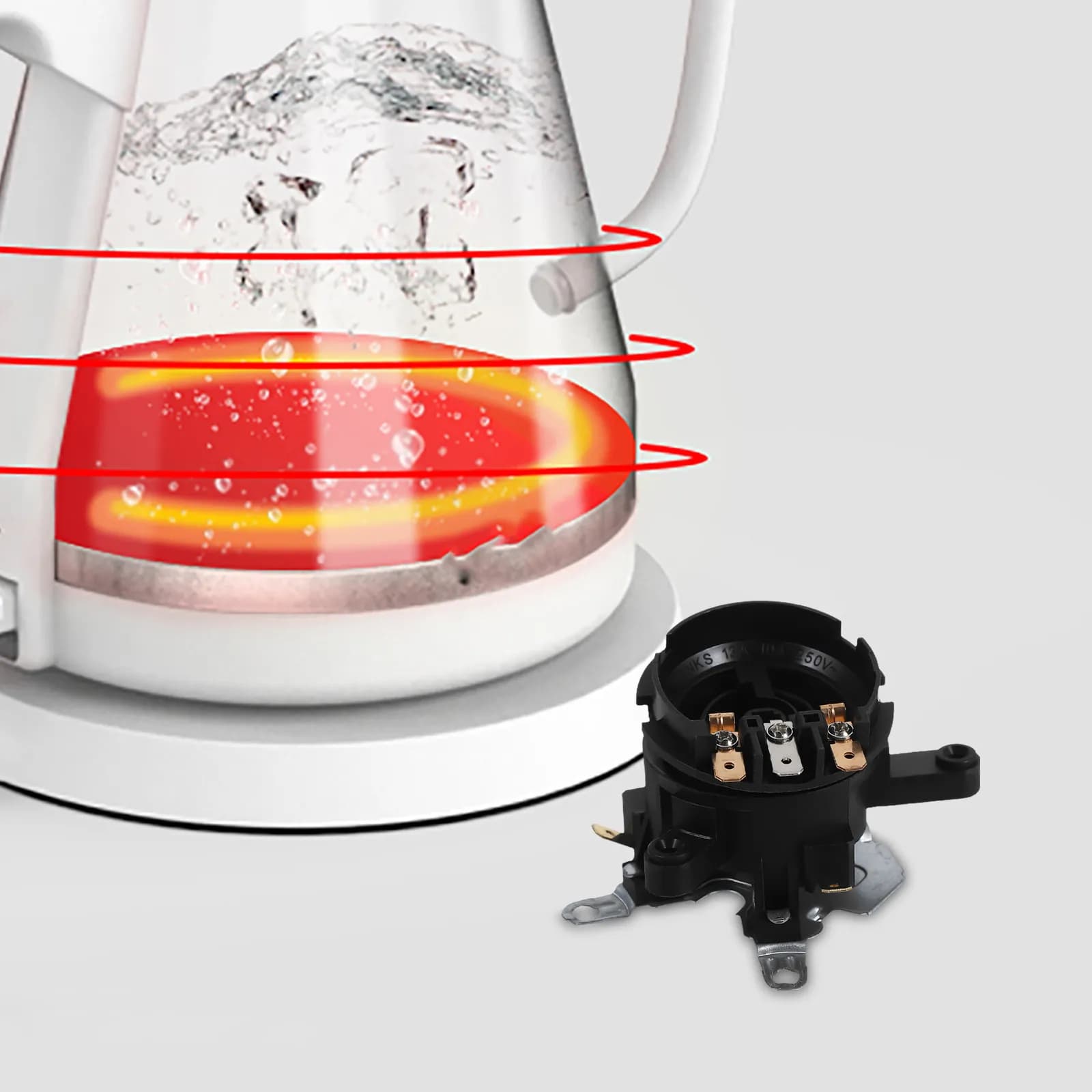 2 Pezzi Ricambio Base Termostato per Bollitore Elettrico, Accoppiatore di Controllo Temperatura, Accessorio Base Bollitore