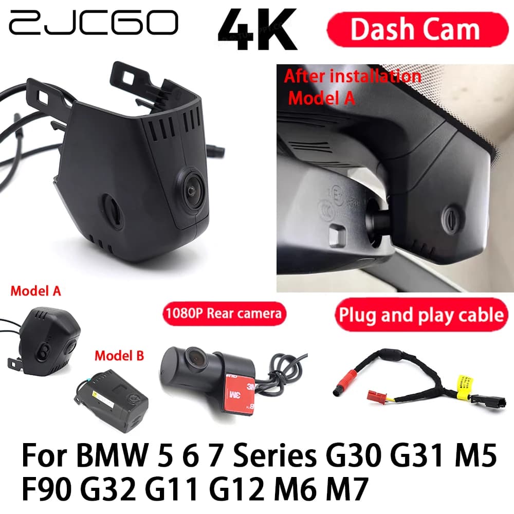 4K Plug and Play Car Camera, Dash Cam with Night Vision for BMW Series 5 6 7 G30 G31 M5 F90 G32 G11 G12 M6 M7