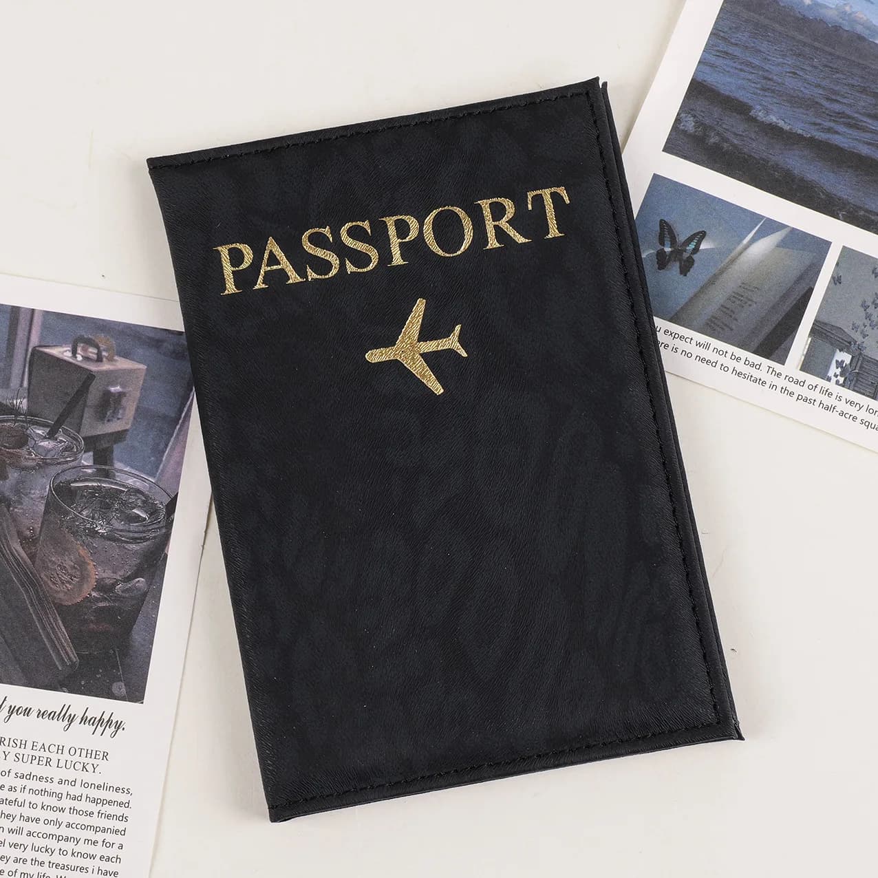 Nuova custodia per passaporto da viaggio per donna uomo Custodia per passaporto per biglietti in pelle PU Accessori protettivi per porta passaporto