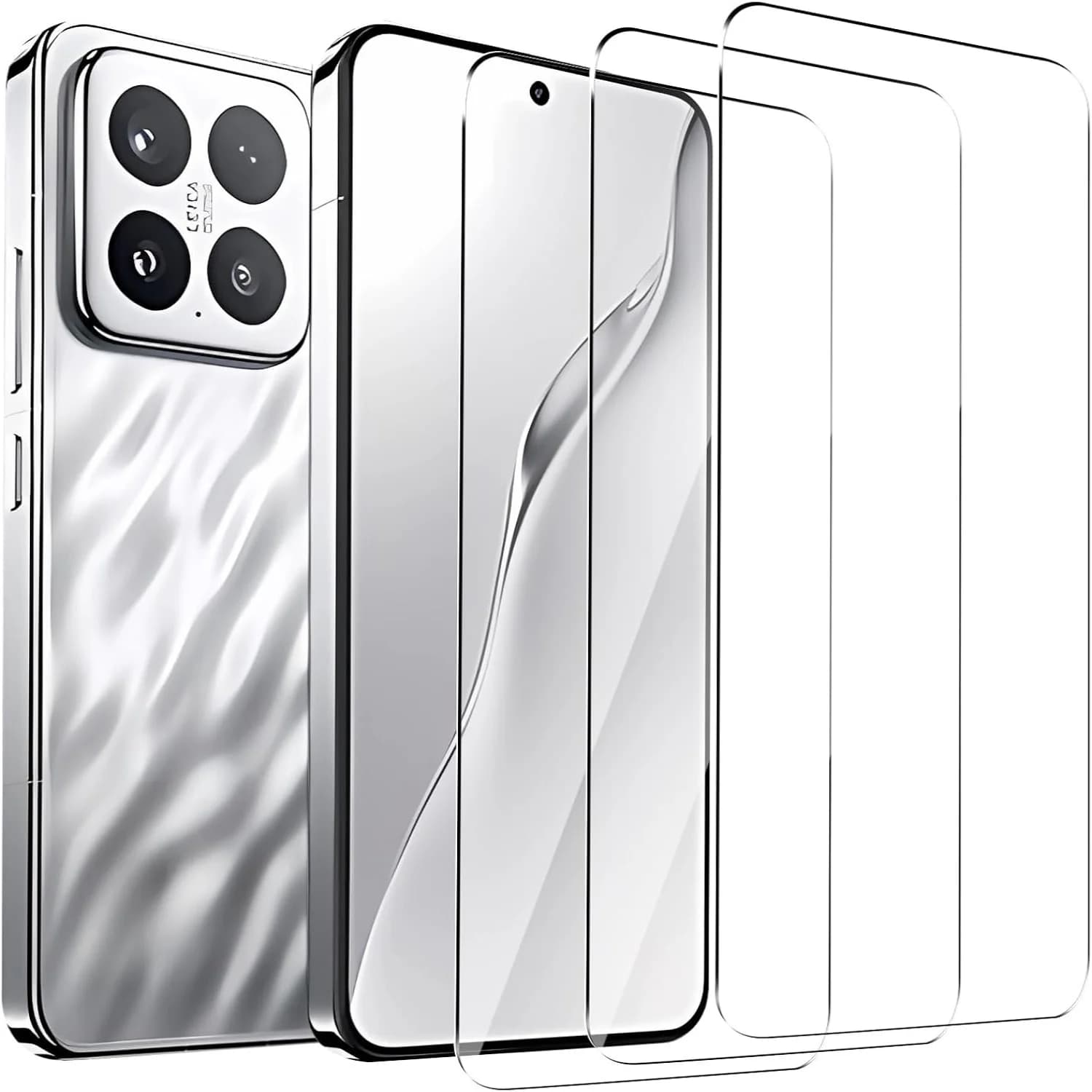 Pellicola per telefono in vetro temperato da 2 pezzi per Xiaomi 15 13, copertura completa, antigraffio, senza bolle, facile da installare