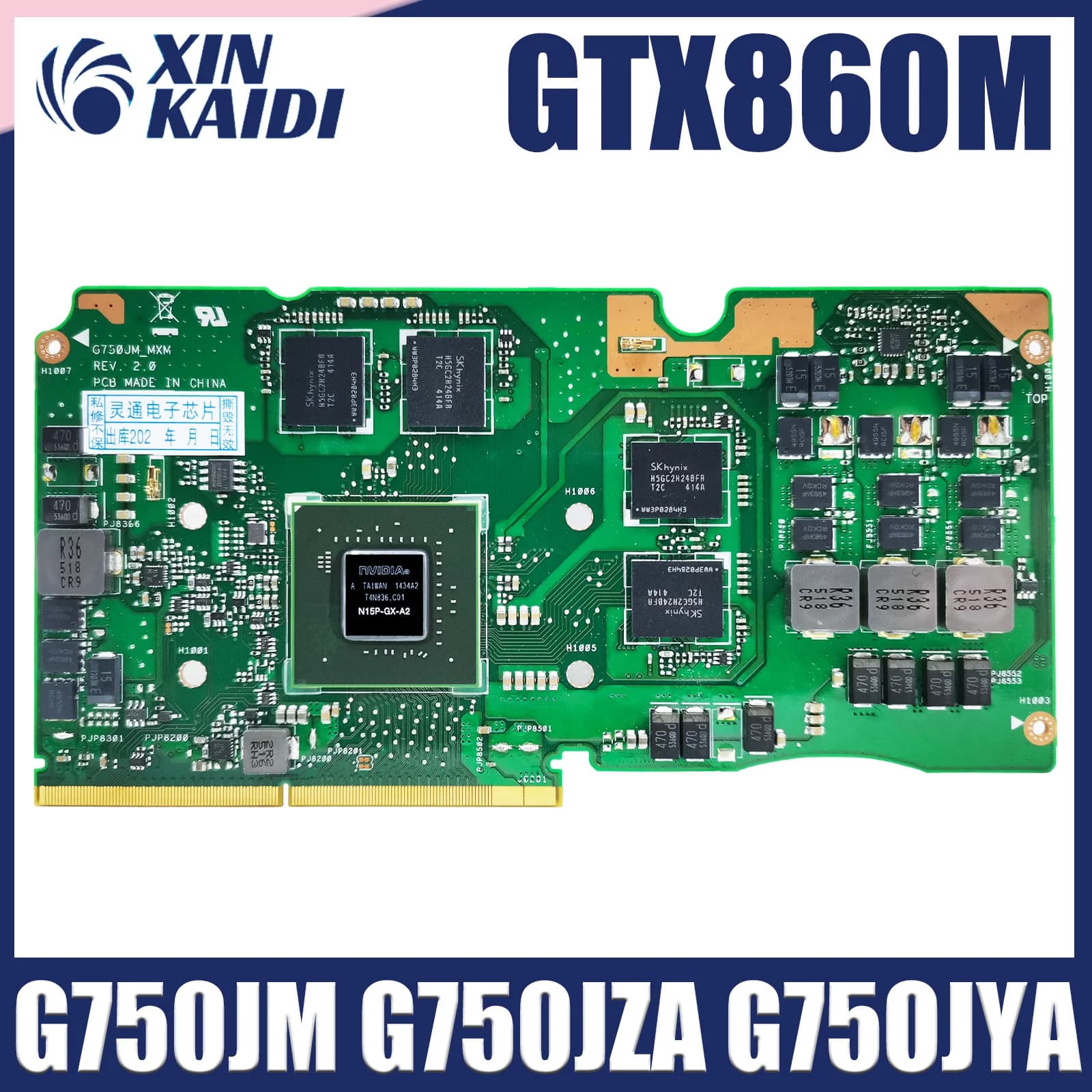 G750JM_MXM Scheda grafica VGA GTX860M 2GB N15P-GX-A2 Per ASUS ROG G750J G750JM Scheda video per laptop