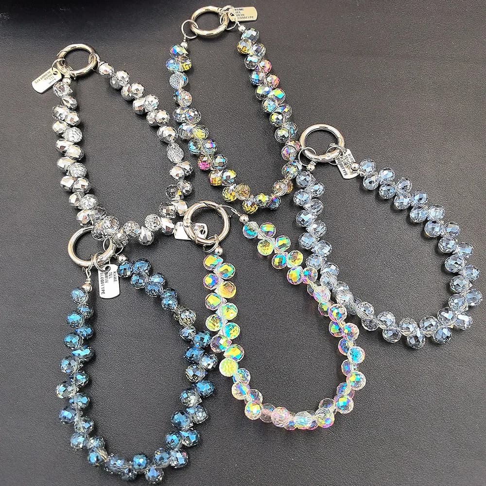 Phone Case Keychain Pendant Is Selling Well Multi-color Light Luxury Crystal Teardrop Beaded Pendant Anti-drop Chain Accessory