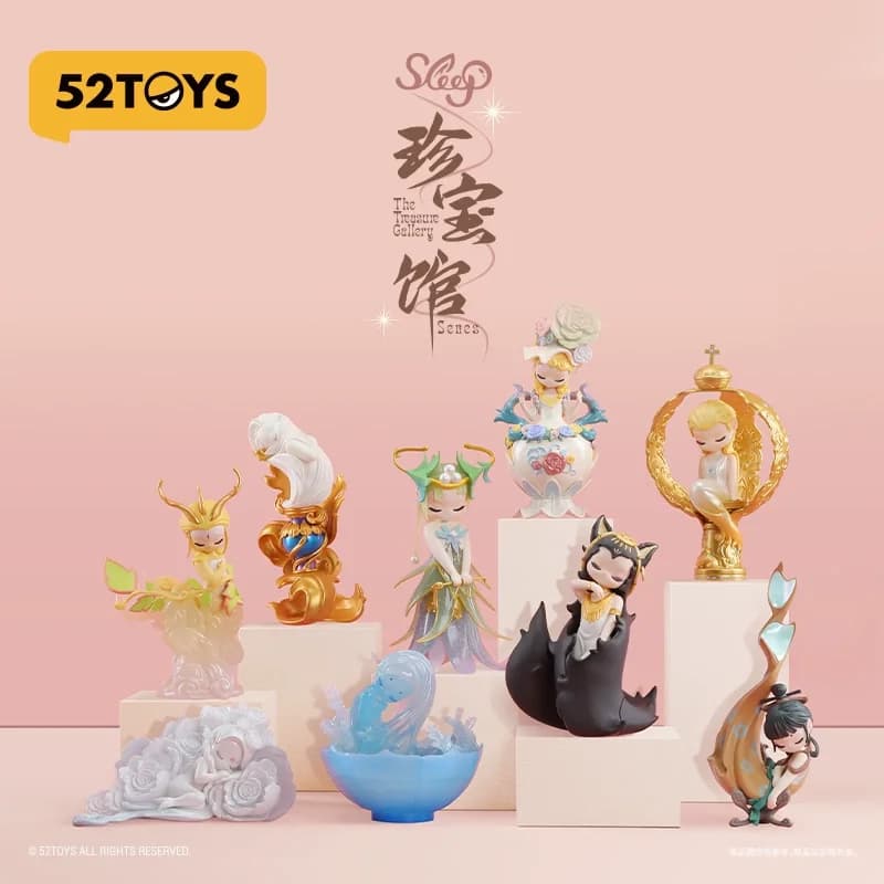 52TOYS Sleep The Treasure Gallery Series Blind Box Guess Bag Original Toys Doll Cute Anime Figure Ornaments Gift