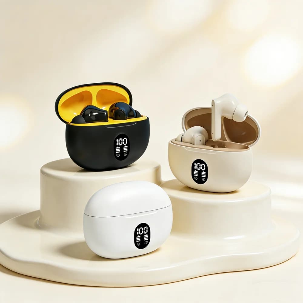 NUOVE Cuffie TWS Wireless per Gaming, Auricolari Bluetooth con Microfono, Riduzione del Rumore, Bassi ad Alta Fedeltà