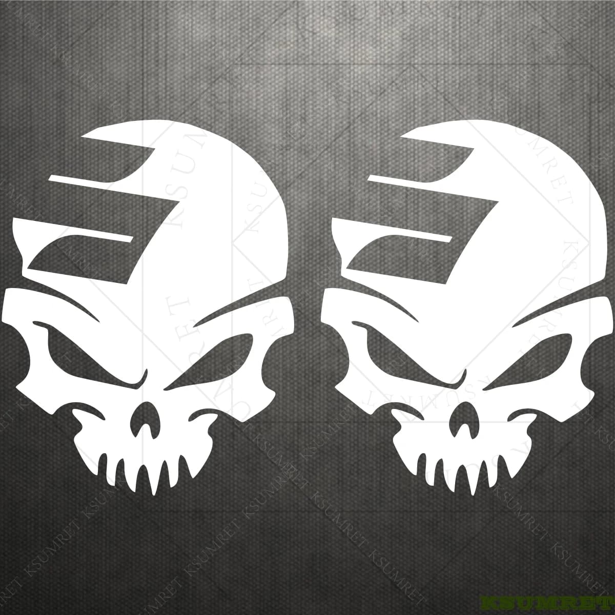 2 pieces/set stickers for vinyl decals with skull head design for motorcycle helmet, suitable for cars, motorcycle, rearview mirror, bike