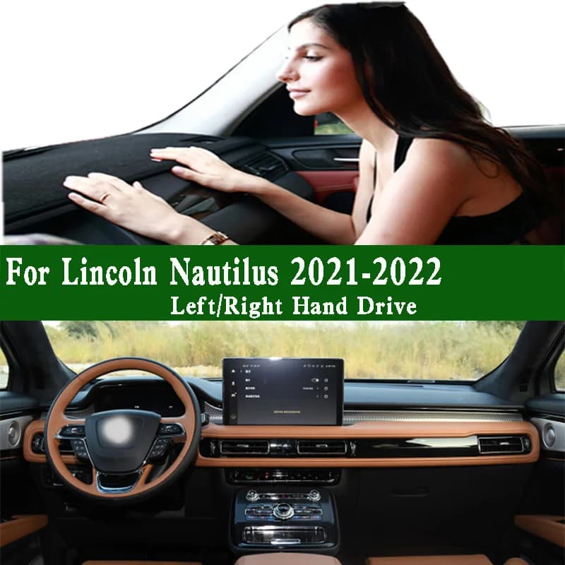 Per il 2021-2022 Lincoln Nautilus Dashmat Cruscotto Copertura Pannello strumenti Anti-sporco Protezione solare Isolamento Protettivo Pad Ornamenti