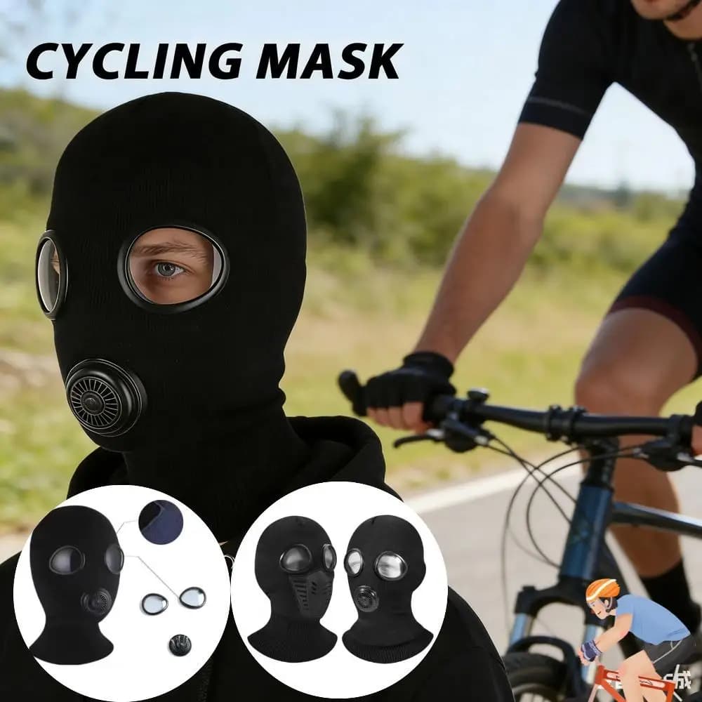 Maschera da Sci a 3 Fori, Copertura Integrale per Viso, Elastica e Calda, per Uomo e Donna, con Protezione per Occhiali, Maschera Invernale per Ciclismo