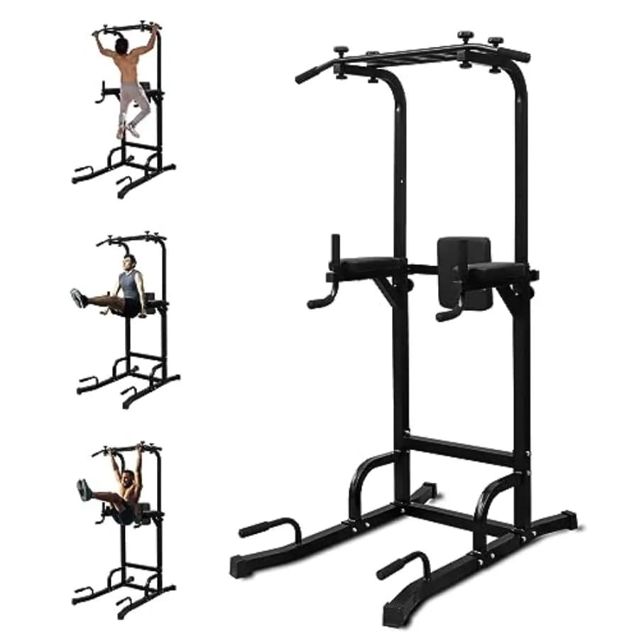 LSKSSNG Power Tower Dip Station with Home Traction Bar, Office, Gym - Multi-gym for Full Body Training