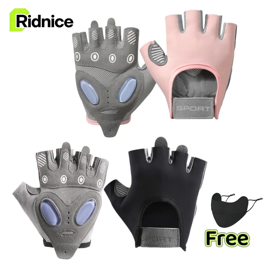 Women's Cycling Gloves Ridnice to half fingers, summer, breathable, anti-slip, with silicone shock absorbent gel bearings, for MTB and mountain bike