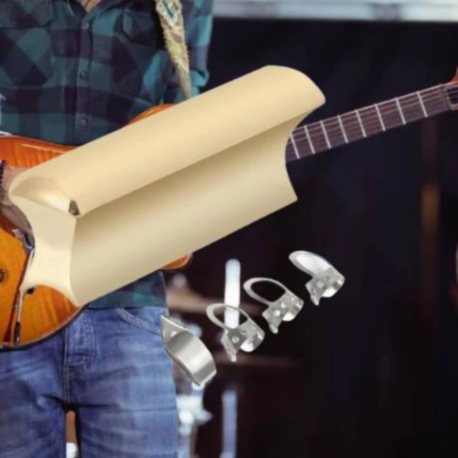 Set di barre tonificanti per chitarra hawaiana in acciaio inossidabile, con superficie liscia e borsa per il trasporto inclusa