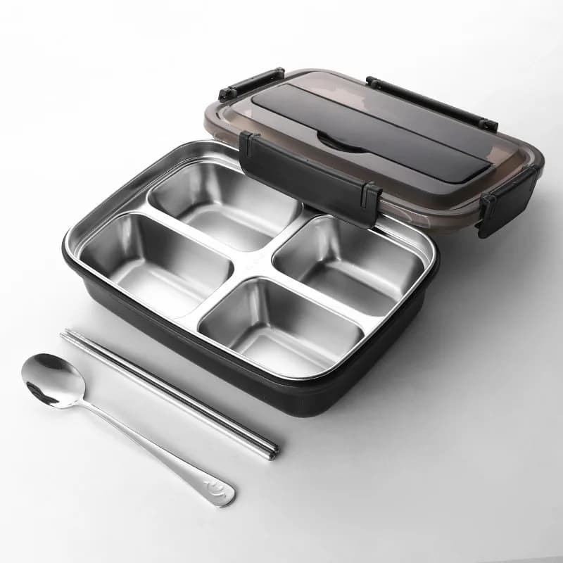 Contenitore per Pranzo in Acciaio Inox 304 con Coperchio, Scatola Termica Isolata per Bambini, Studenti e Ufficio