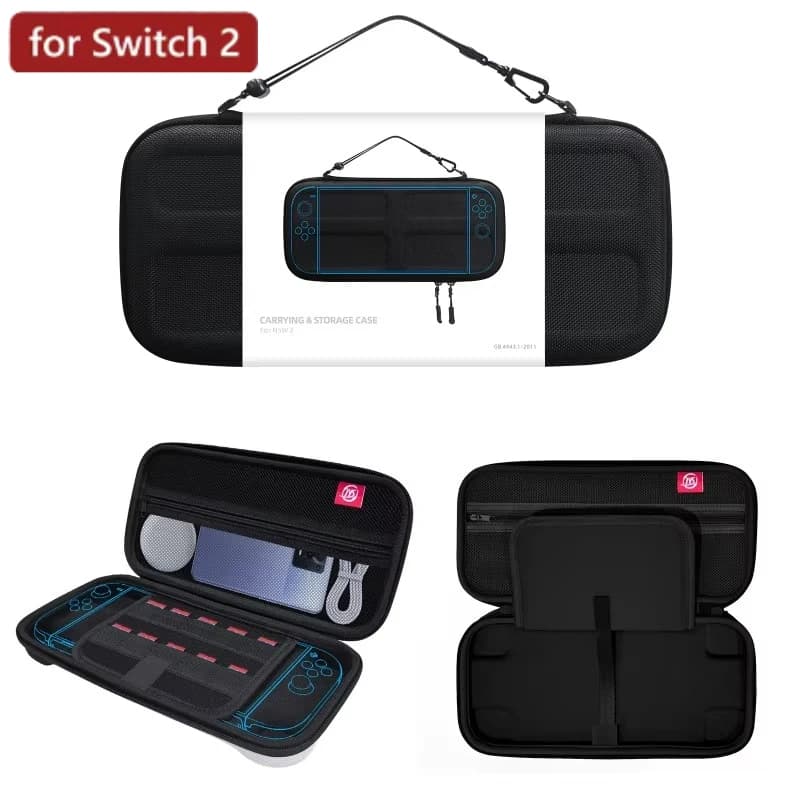 Custodia da viaggio sottile per accessori Nintendo Switch 2 2025, borsa a mano protettiva impermeabile con guscio rigido in EVA NS 2