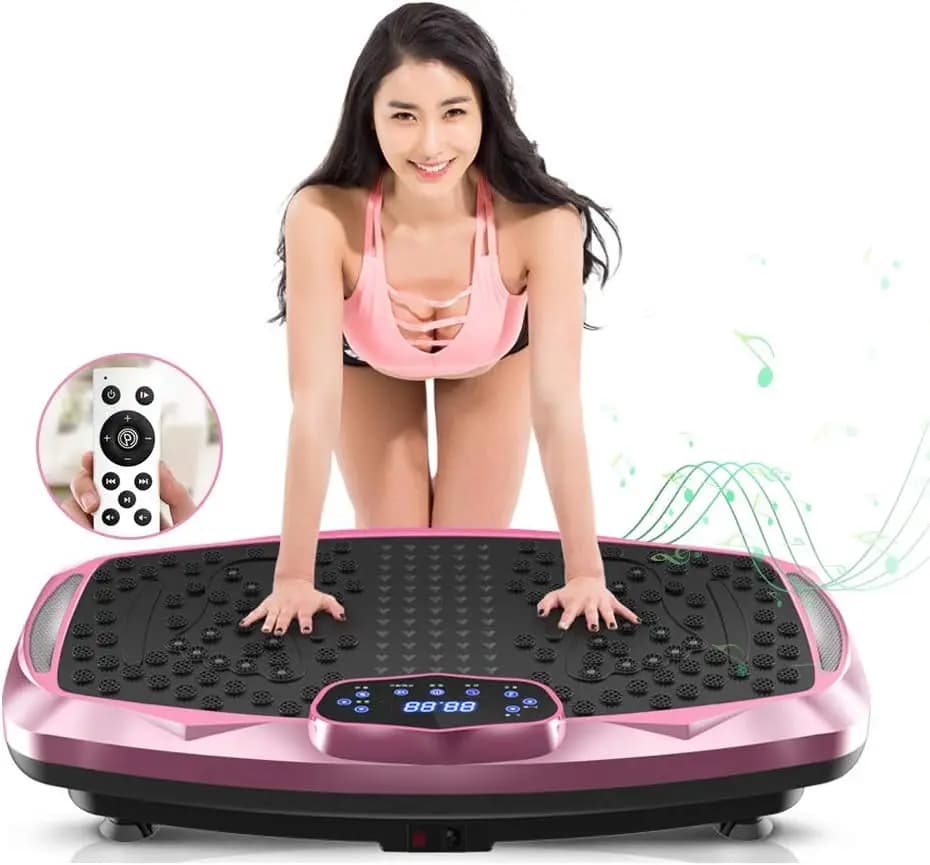 Pedana Vibrante per Fitness Domestico e Perdita di Peso, Materiale Plastico, Vari Colori, 99 Livelli + BT + Telecomando