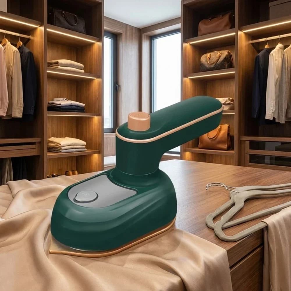 Ferro da Stiro a Vapore Portatile Mini, Stiratrice a Vapore per Indumenti, Pannello in Lega Ceramica, Leggero per Viaggi e Casa