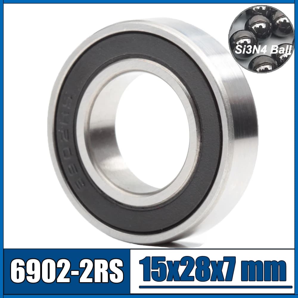6902 Cuscinetto In Ceramica Ibrido 15*28*7mm ABEC-1 1PC Movimento Centrale Della Bicicletta e Pezzi 6902RS Si3N4 Cuscinetti A Sfera Per DT Swiss 350