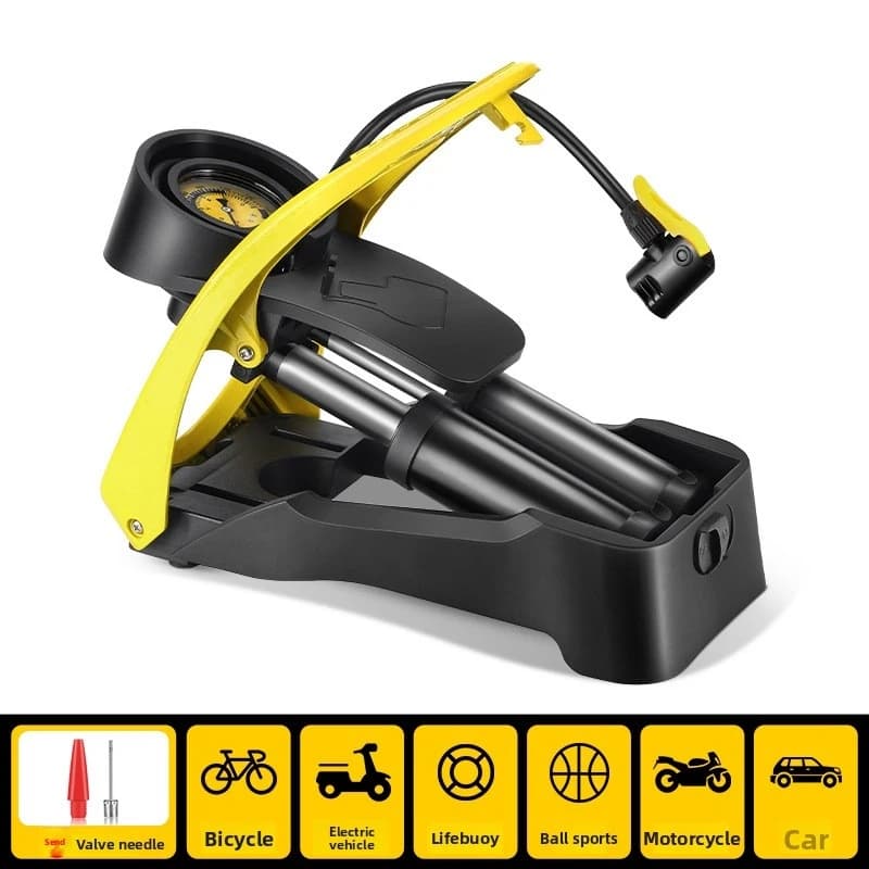 Pompa a pedale WEST BIKING 160PSI a doppio cilindro con manometro