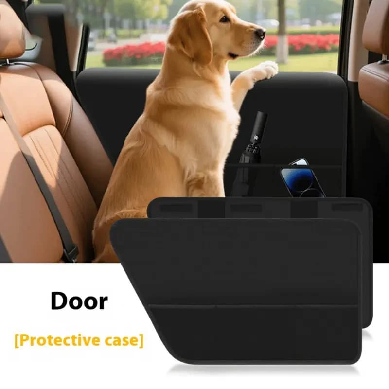 Universal Car Rear Side Door Categorized Storage Mat Large Capacity Mesh Pocket Vehicle Interior Organizer