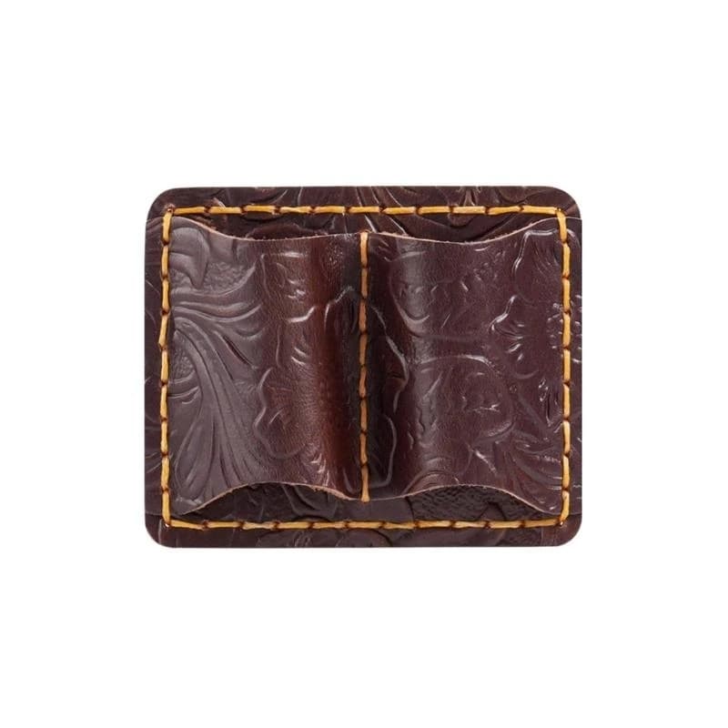 Leather Pen Clip Holder Notebook Pen Holder Double Hole Pen Holder for Journal
