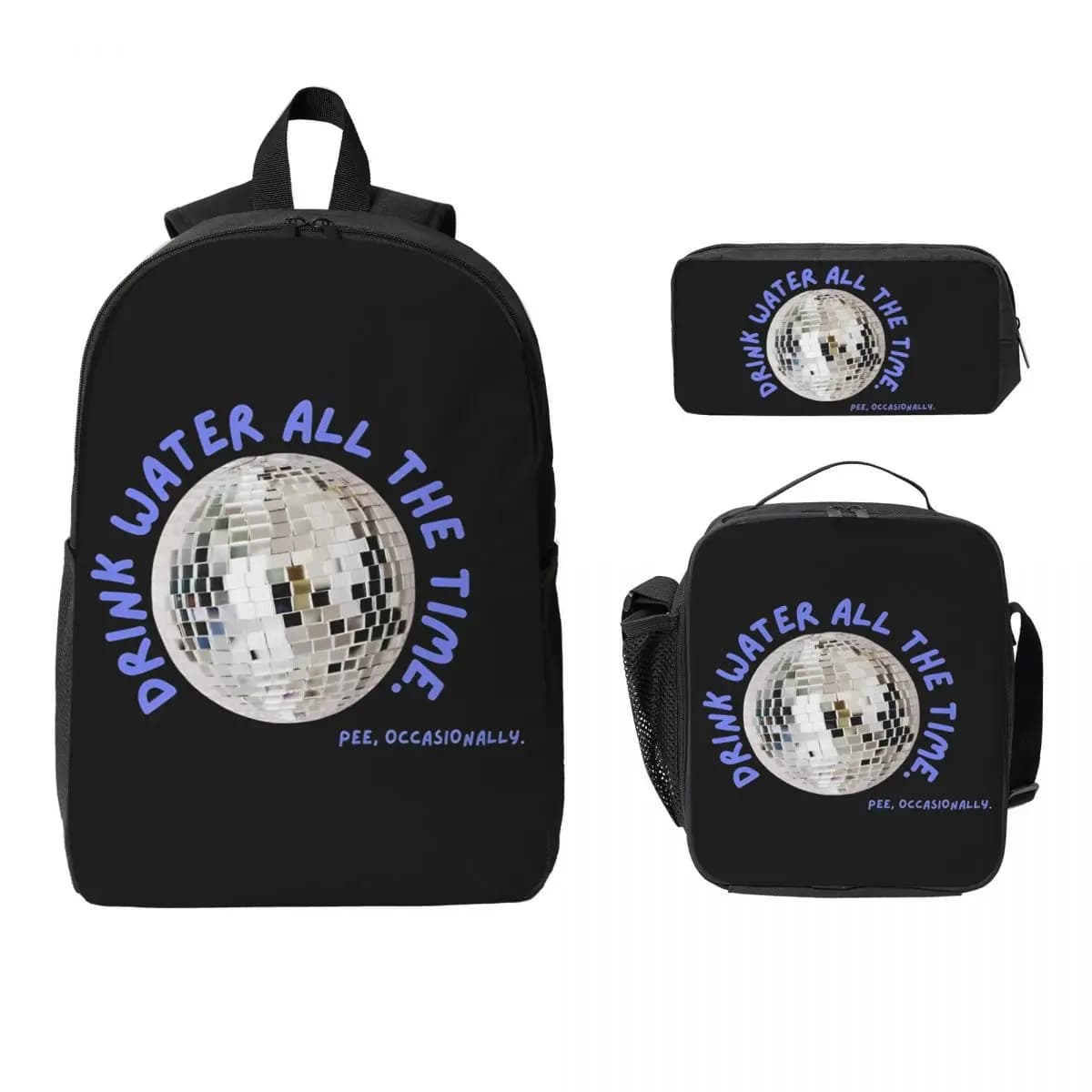 Harrys Styles Kiss All The Time Disco Occasionally merch Backpack Set for Boy Girl Pencil Boxes Bookbag Sets with Lunch Box