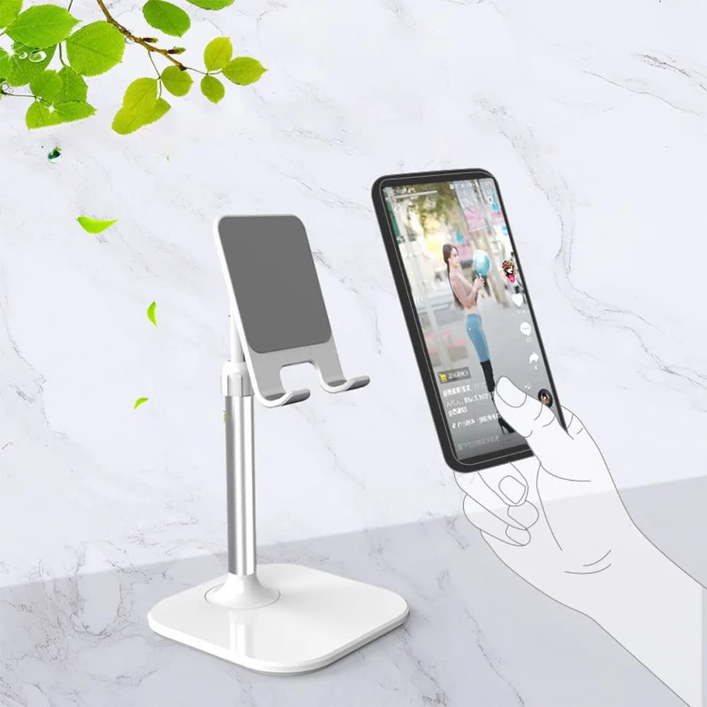Supporto telescopico regolabile multifunzionale universale per telefoni cellulari Smartphone Tablet portatile per scrivania per streaming live