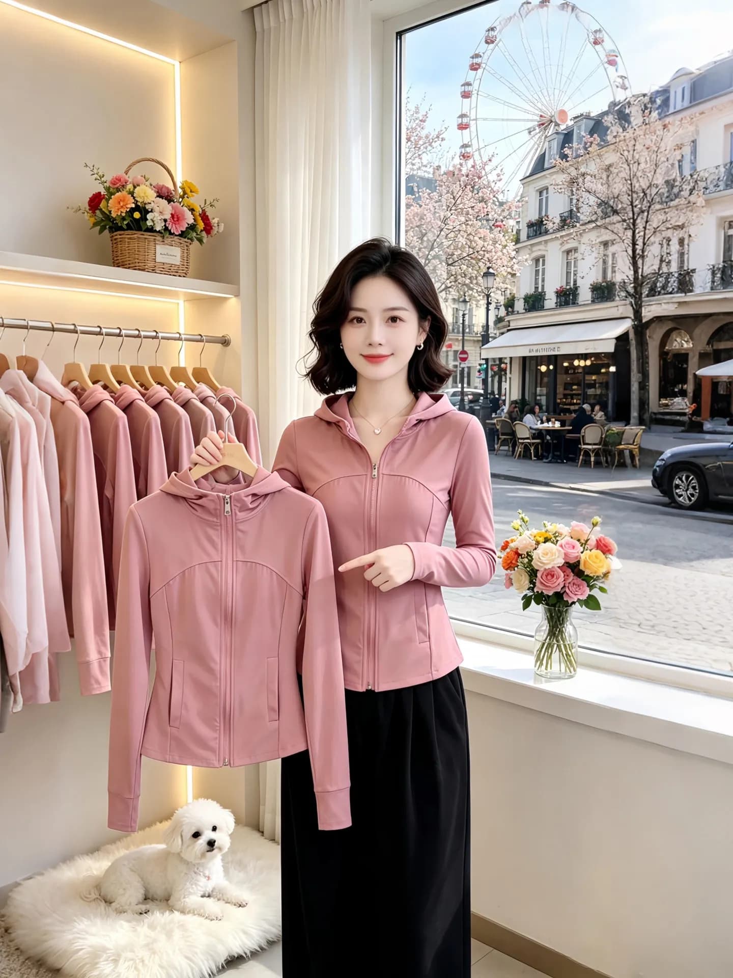 Summer New 2026 Ultra-Hot Sun Protection Casual Zipper Hooded Slimming Women's Jacket Fashionable Commute Style Long Sleeve