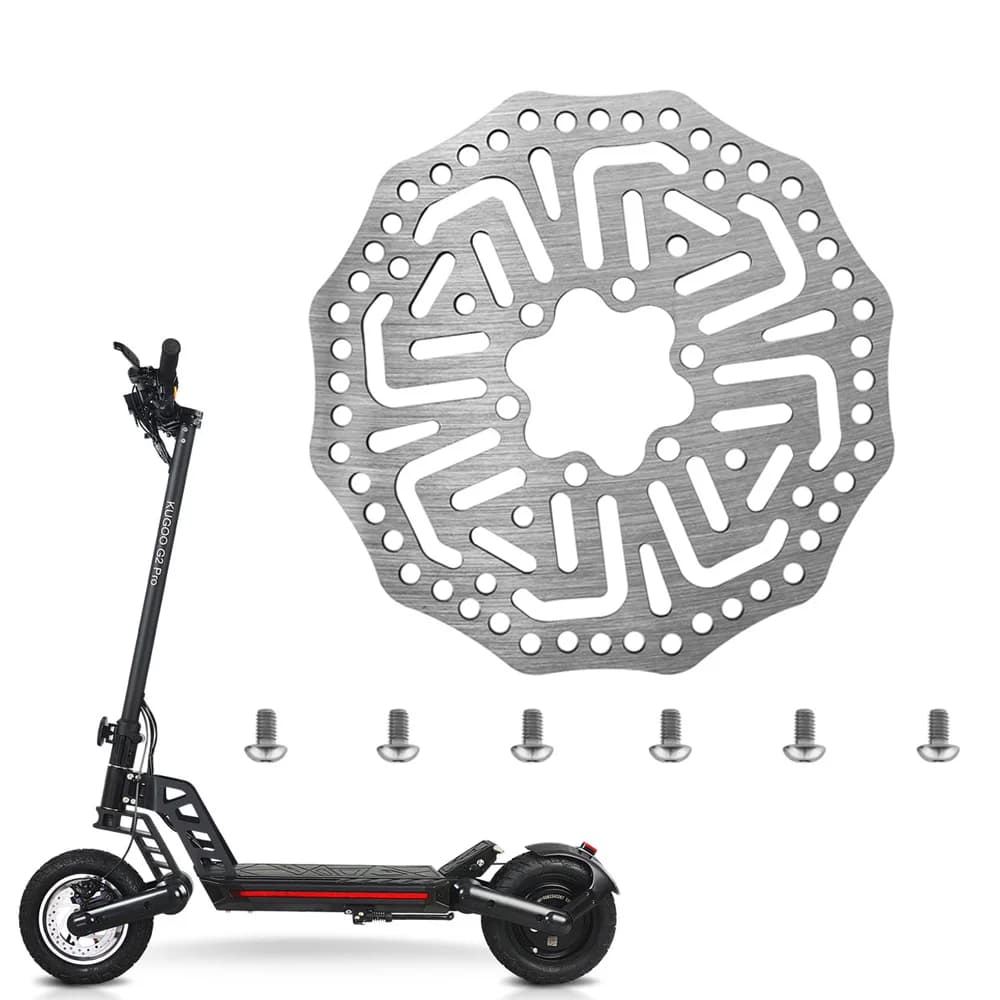 Disco freno per Scooter elettrico per KUGOO G2 PRO / KUGOO M4 PRO 140MM disco freno ruota rotore Pad con 6 kit di viti parte di ricambio