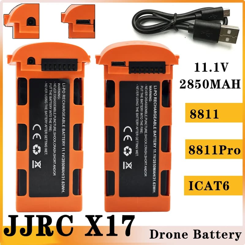 Original X17 Battery 11.1V 2850mah RC Drone FPV Quadcopter spare parts accessories for JJRC X17 8811 8811 Pro ICAT6 Battery Drone