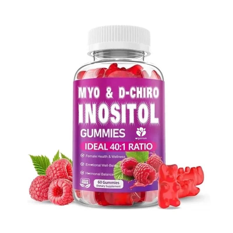 Gomme di inositolo e D-chiro inositolo, integratori di inositolo in rapporto 40:1, contenenti vitamina D3, glicinato di magnesio, folato