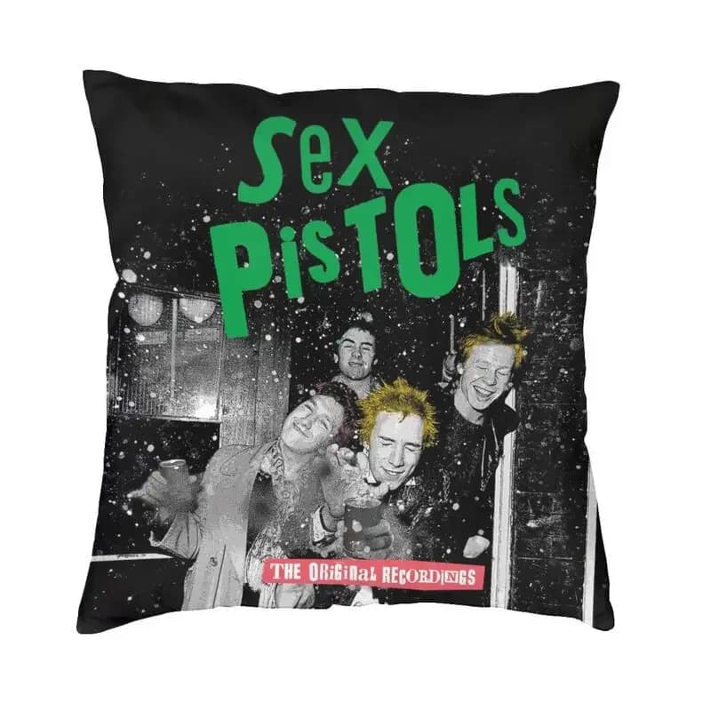 Pistole del sesso in metallo pesante fodera per cuscino divano Home Decor Rock Roll Band federa quadrata 45x45